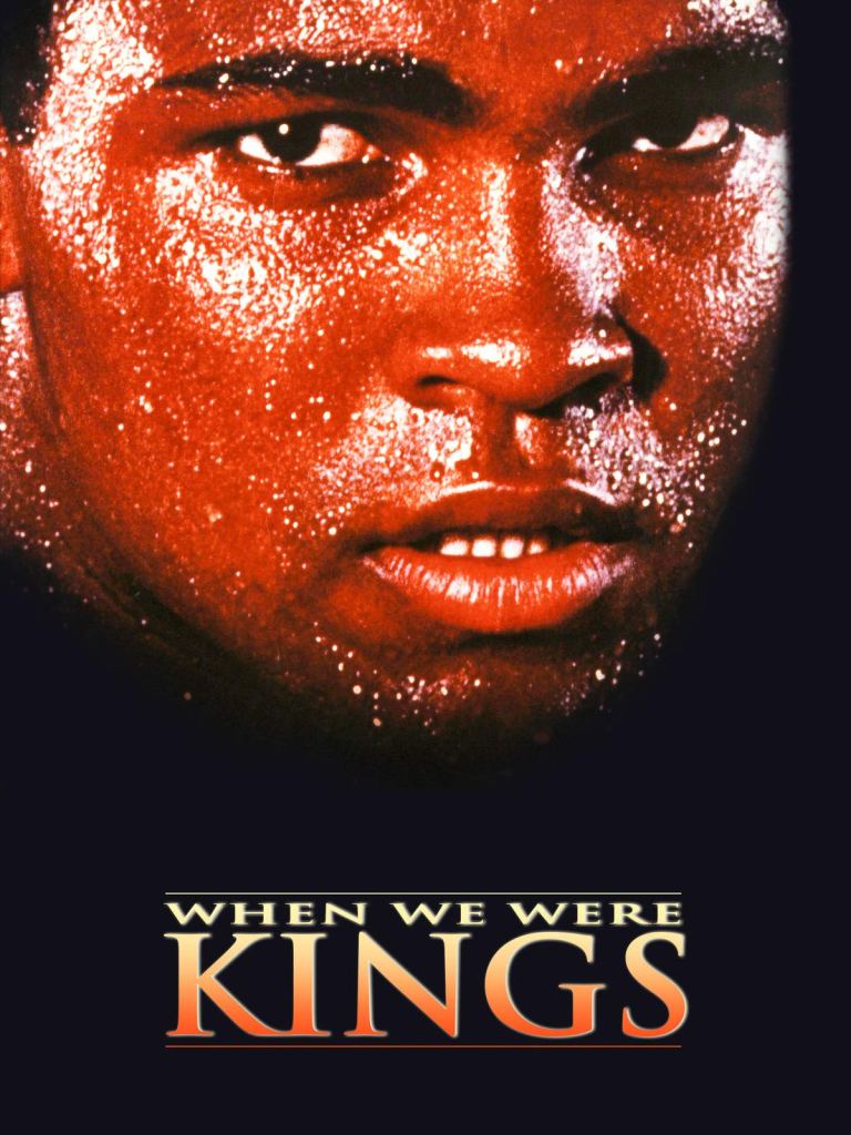 The DVD cover of Oscar winning documentary 'When We Were Kings' shows Muhammad Ali drenched in sweat and looking very serious